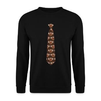 Coconut Tie Coconuts - Unisex Sweatshirt - black - Front - Alina (178cm) & Michal (187cm)
