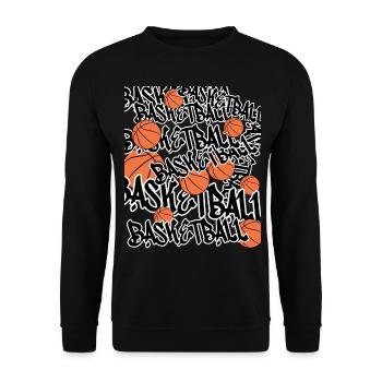 Basket-ball Basket-ball - Sweat-shirt Unisexe - noir - Devant - Alina (178cm) & Michal (187cm)