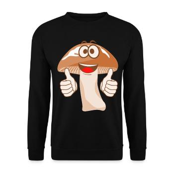 Pilze Pilz Pilzsammler - Unisex Pullover - Schwarz - Vorne - Alina (178cm) & Michal (187cm)