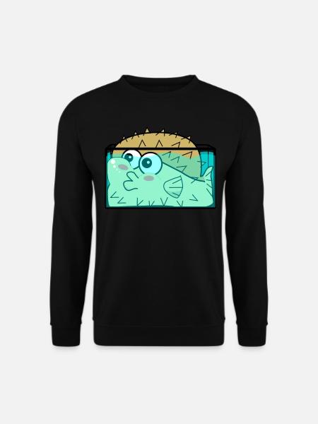 Poisson-globe dans l’aquarium Poisson-globe - Sweat-shirt Unisexe - noir