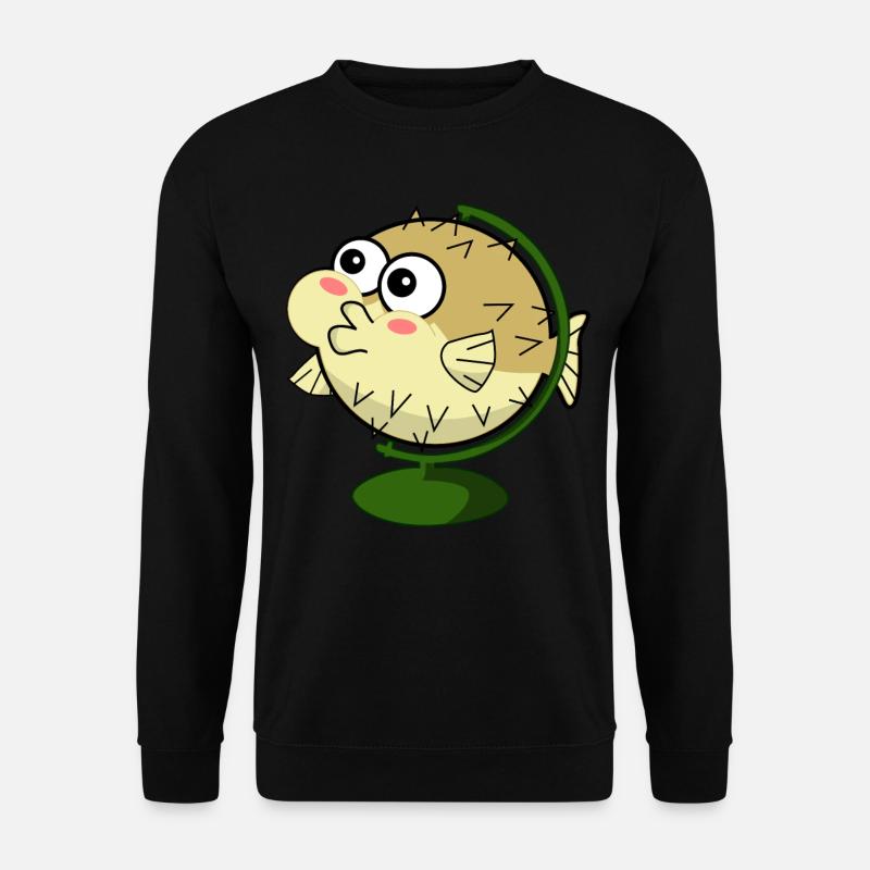 Funny puffer fish - Unisex Sweatshirt - black