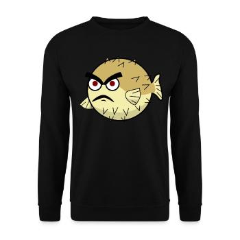 Poisson-globe maléfique - Sweat-shirt Unisexe - noir - Devant - Alina (178cm) & Michal (187cm)