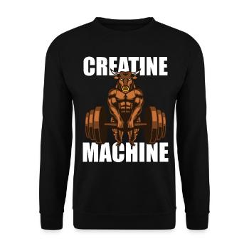 Bodybuilder Fitness Creatine Strongman - Sweat-shirt Unisexe - noir - Devant - Alina (178cm) & Michal (187cm)