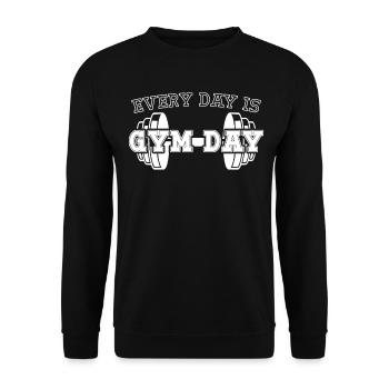 Bodybuilder Fitness Gym Strongman - Sweat-shirt Unisexe - noir - Devant - Alina (178cm) & Michal (187cm)