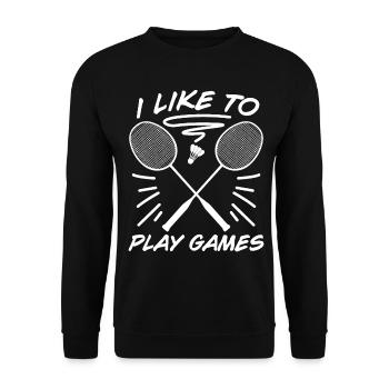 Badminton Badminton Racket - Unisex Sweatshirt - black - Front - Alina (178cm) & Michal (187cm)
