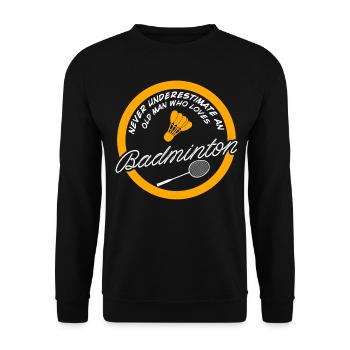 Joueur de badminton badminton - Sweat-shirt Unisexe - noir - Devant - Alina (178cm) & Michal (187cm)