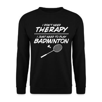 Badminton Racket Badminton - Unisex Sweatshirt - black - Front - Alina (178cm) & Michal (187cm)