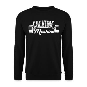 Bodybuilder Gym Fitness Strongman - Sweat-shirt Unisexe - noir - Devant - Alina (178cm) & Michal (187cm)