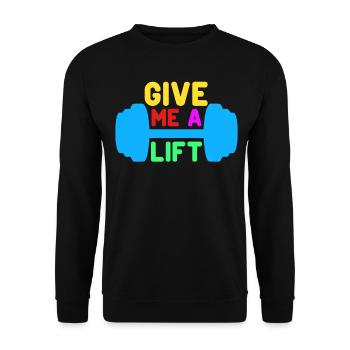 Bodybuilder Dicton Fitness Gym - Sweat-shirt Unisexe - noir - Devant - Alina (178cm) & Michal (187cm)