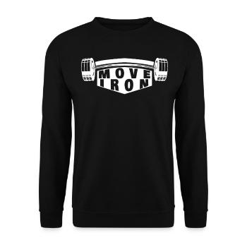 Bodybuilder Dumbbell Fitness Gym - Sweat-shirt Unisexe - noir - Devant - Alina (178cm) & Michal (187cm)