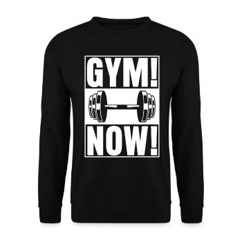 Fitness Gym Bodybuilder Strongman - Sweat-shirt Unisexe - noir - Devant - Alina (178cm) & Michal (187cm)