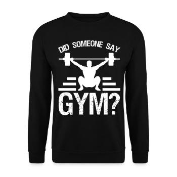 Fitness Gym Strongman Bodybuilder - Sweat-shirt Unisexe - noir - Devant - Alina (178cm) & Michal (187cm)