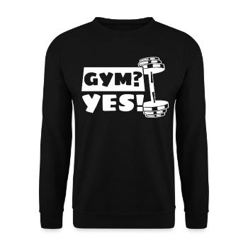 Gym Strongman Fitness Bodybuilder - Sweat-shirt Unisexe - noir - Devant - Alina (178cm) & Michal (187cm)