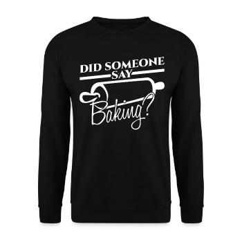 Backen Bäckerei Bäcker Konditor - Unisex Pullover - Schwarz - Vorne - Alina (178cm) & Michal (187cm)