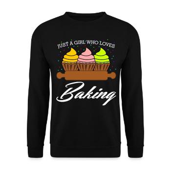 Baker Baker Baker Bakery - Unisex Sweatshirt - black - Front - Alina (178cm) & Michal (187cm)