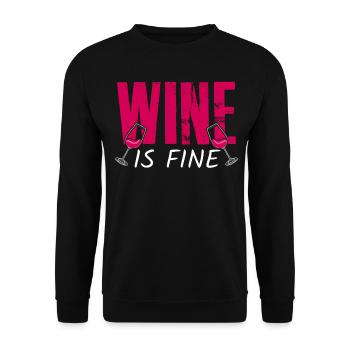 Le vin est bon - Sweat-shirt Unisexe - noir - Devant - Alina (178cm) & Michal (187cm)