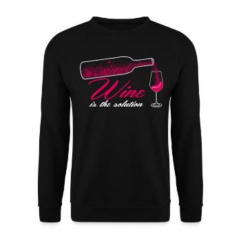 Vin Wine Drinker Party Vin rouge - Sweat-shirt Unisexe - noir - Devant - Alina (178cm) & Michal (187cm)