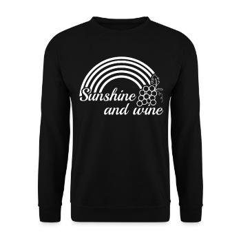 Grapes Wine Wine Drinkers - Unisex Sweatshirt - black - Front - Alina (178cm) & Michal (187cm)