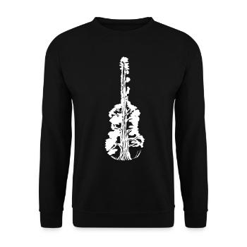 Guitar Music Tree Nature Guitarist - Unisex Sweatshirt - black - Front - Alina (178cm) & Michal (187cm)