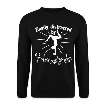 Handstand Turnen Turnerin - Unisex Pullover - Schwarz - Vorne - Alina (178cm) & Michal (187cm)