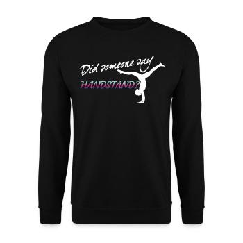 Handstand Spagat Turnerin - Unisex Pullover - Schwarz - Vorne - Alina (178cm) & Michal (187cm)