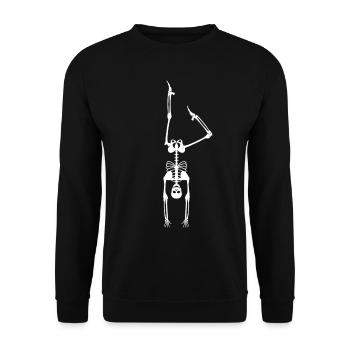 Squelette handstand - Sweat-shirt Unisexe - noir - Devant - Alina (178cm) & Michal (187cm)