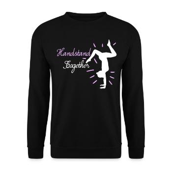 Handstand Sport Turnen - Unisex Pullover - Schwarz - Vorne - Alina (178cm) & Michal (187cm)