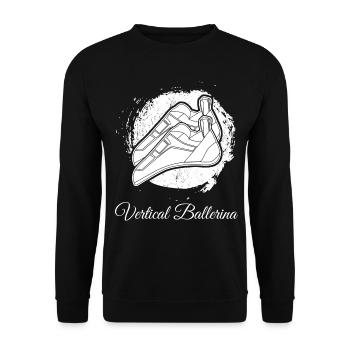 Escalade de bloc sur mur d’escalade - Sweat-shirt Unisexe - noir - Devant - Alina (178cm) & Michal (187cm)