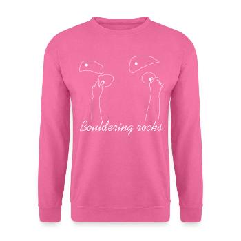 Escalade de bloc - Sweat-shirt Unisexe - rose - Devant