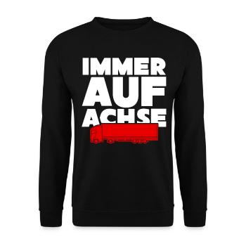 LKW-Fahrer LKW Trucker - Unisex Pullover - Schwarz - Vorne - Alina (178cm) & Michal (187cm)