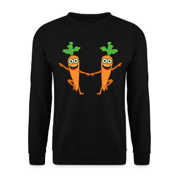 Carrots dancing Boogie Woogie - Unisex Pullover - Schwarz - Vorne - Alina (178cm) & Michal (187cm)