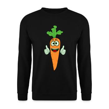 Carottes Happy Carotte - Sweat-shirt Unisexe - noir - Devant - Alina (178cm) & Michal (187cm)