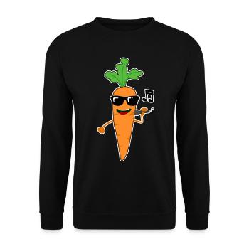 Carottes chantant Carotte - Sweat-shirt Unisexe - noir - Devant - Alina (178cm) & Michal (187cm)
