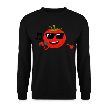 Tomate chantant des tomates - Sweat-shirt Unisexe - noir - Devant - Alina (178cm) & Michal (187cm)