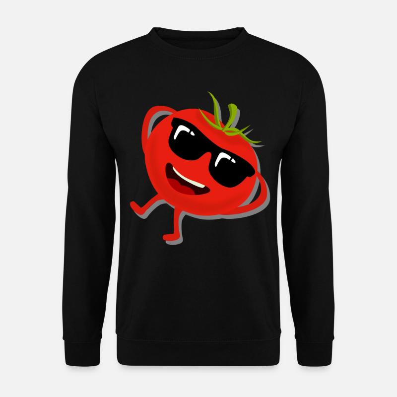 Tomato with Sunglasses Tomatoes - Unisex Sweatshirt - black