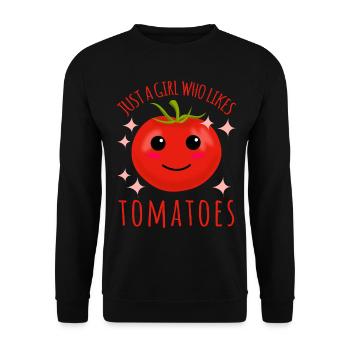 Tomate Girl Tomates - Sweat-shirt Unisexe - noir - Devant - Alina (178cm) & Michal (187cm)