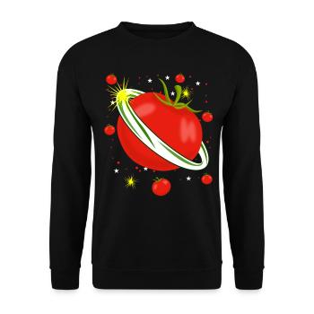 Tomates dans l’espace Tomate - Sweat-shirt Unisexe - noir - Devant - Alina (178cm) & Michal (187cm)