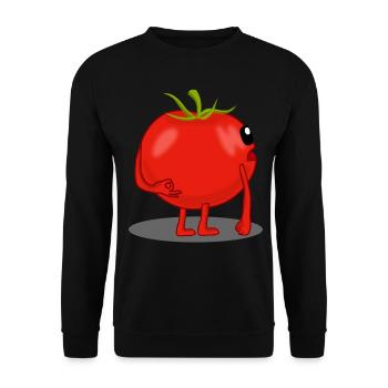 Tomatoes Reingeschaut Tomato - Unisex Pullover - Schwarz - Vorne - Alina (178cm) & Michal (187cm)
