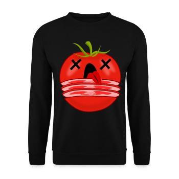 Tomate Tomates coupées - Sweat-shirt Unisexe - noir - Devant - Alina (178cm) & Michal (187cm)