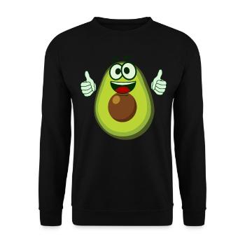 Avocado Happy Avocados - Unisex Pullover - Schwarz - Vorne - Alina (178cm) & Michal (187cm)