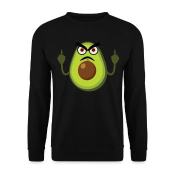 Avocado Angry Avocados - Unisex Sweatshirt - black - Front - Alina (178cm) & Michal (187cm)