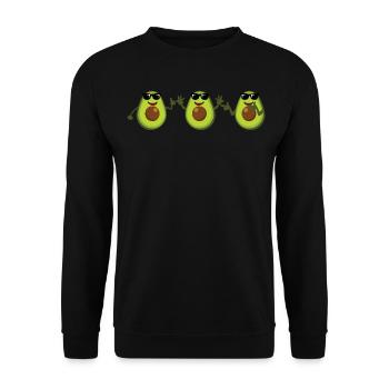 Avocado Dancing Avocados - Unisex Sweatshirt - black - Front - Alina (178cm) & Michal (187cm)