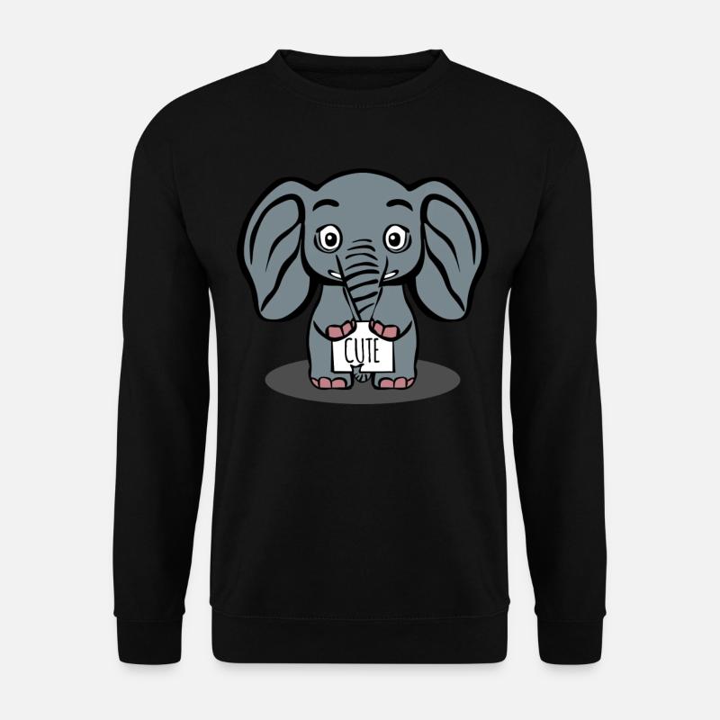 Elephant Cute Elephants - Unisex Sweatshirt - black