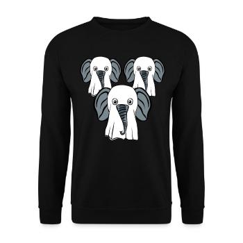 Elephant Ghosts Elephants - Unisex Pullover - Schwarz - Vorne - Alina (178cm) & Michal (187cm)