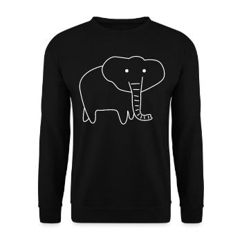 Elephant - Unisex Pullover - Schwarz - Vorne - Alina (178cm) & Michal (187cm)