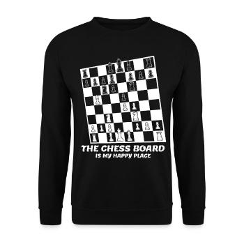 Chess Pieces - Unisex Pullover - Schwarz - Vorne - Alina (178cm) & Michal (187cm)