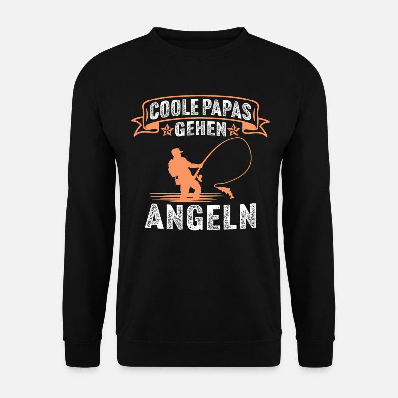 Coole papas Gehen Angeln - Unisex Pullover - Schwarz