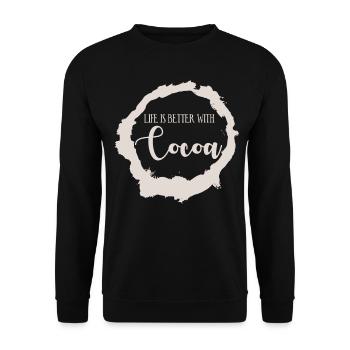 Cocoa Hot Chocolate - Unisex Sweatshirt - black - Front - Alina (178cm) & Michal (187cm)