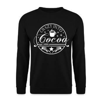 Cacao drinking Hot Chocolate - Unisex Sweatshirt - black - Front - Alina (178cm) & Michal (187cm)
