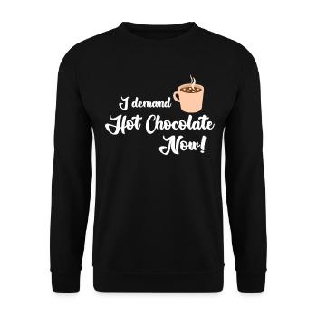 Hot Chocolate Cacao - Unisex Sweatshirt - black - Front - Alina (178cm) & Michal (187cm)